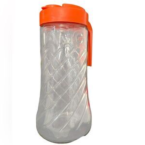 Set of 2 Vintage Anchor Hocking Tang Glass Pitchers